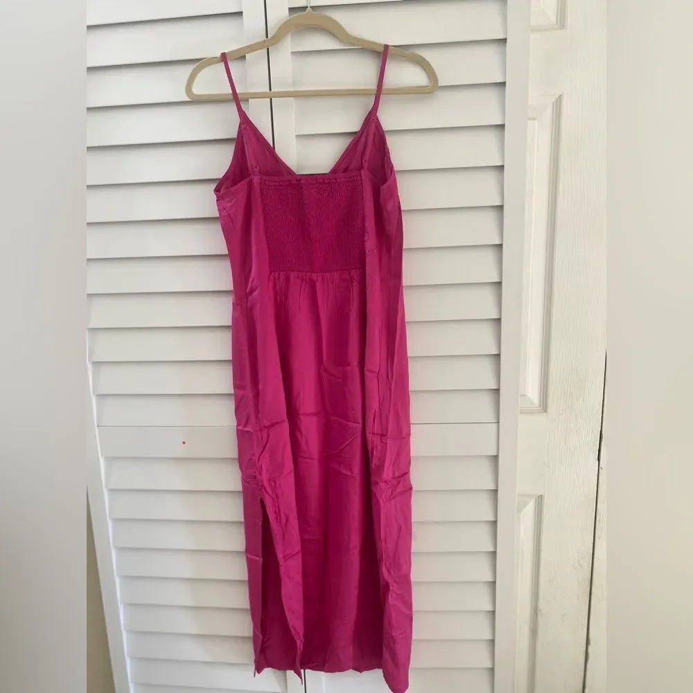 Vibrant Pink Slip Dress - Picture 3 of 4